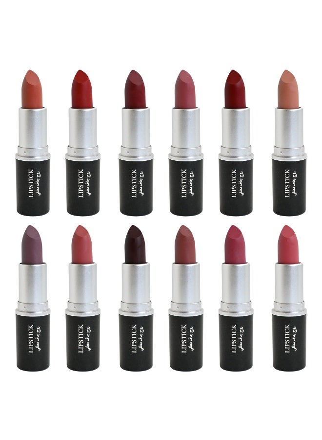 فور لوفر أحمر شفاه جاف مطفي 12 قطعة - Image 1